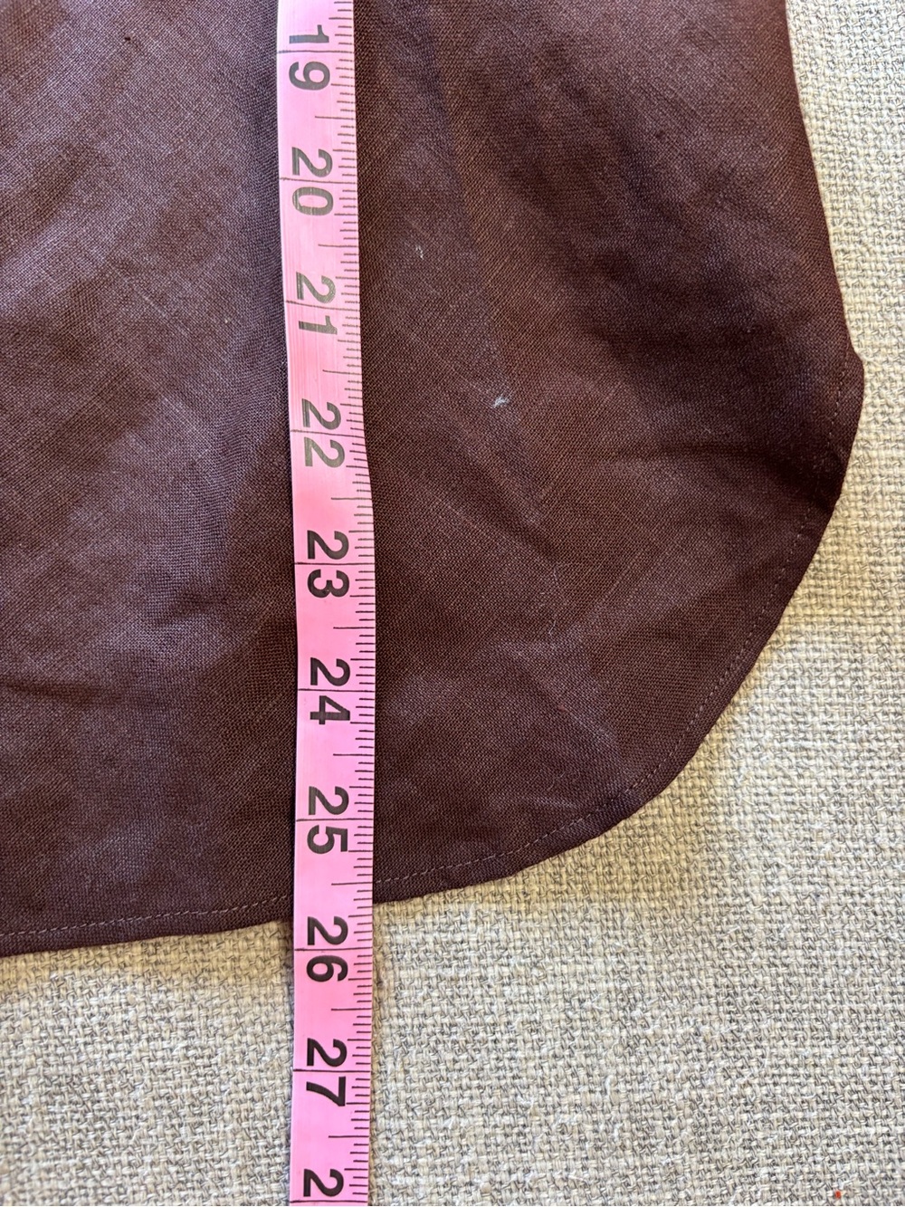 J. Crew Bias Cut Linen Shirt Smoked Walnut Brown Band collar Minimalist 6 - Picture 8 of 8